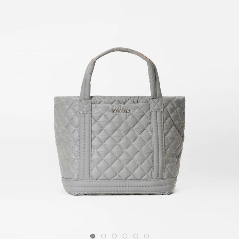 EUC MZ Wallace Small Empire Reflective Silver w/dustbag